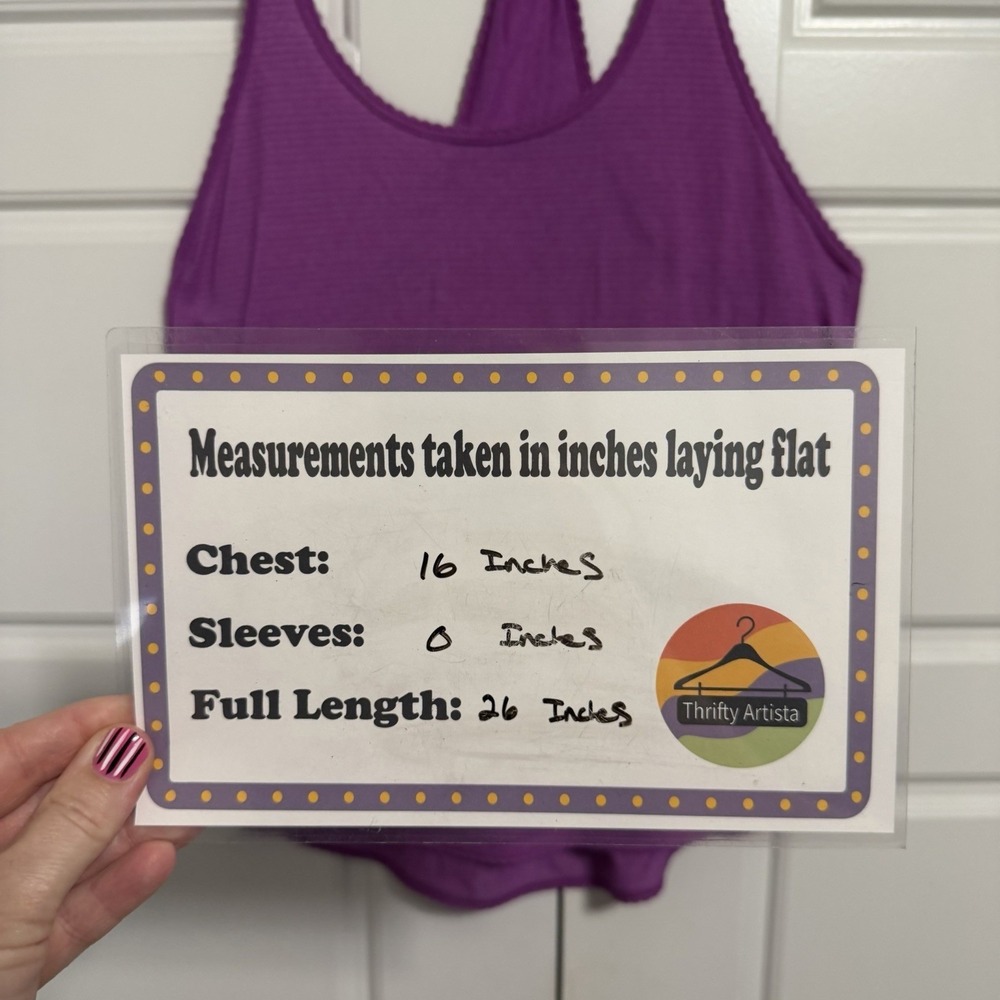 Lululemon Purple Striped Racerback Tank Top Athletic Workout Women 4-6 - Picture 2 of 8
